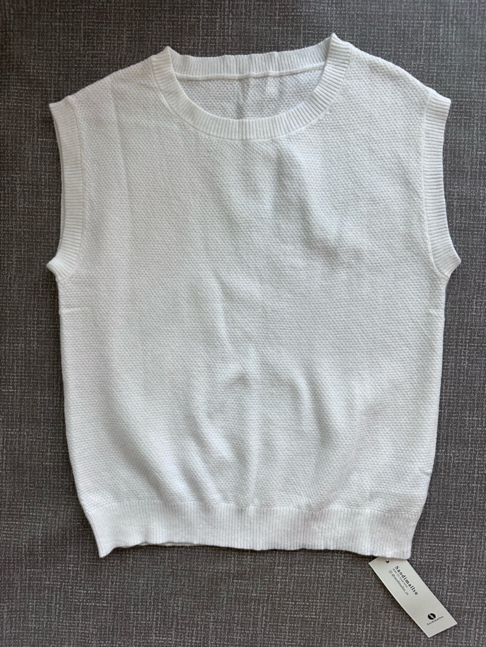 Saodimallsu Ivory Sleeveless Knit Sweater Vest Women’s Small NWT